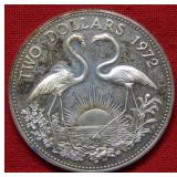 1972 Bahama Silver $2 Proof Flamingo Commemorative