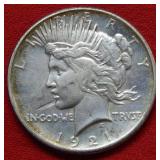 1921 Peace Silver Dollar - Planchet Error