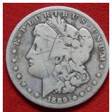 1889 S Morgan Silver Dollar --- Scratches