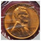 1955 S Lincoln Wheat Cent
