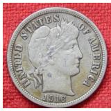 1916 Barber Silver Dime