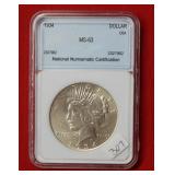 1934 Peace Silver Dollar   ***
