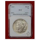 1934 D Peace Silver Dollar   ***
