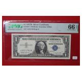 1957 B $1 Silver Certificate PMG 66 EPQ