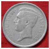 1930 Belgium Silver 5 Franc
