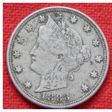1883 Liberty V Nickel Engraved 16 April - No Cents