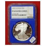 1992 S American Eagle NGC PF69 1 Ounce Silver