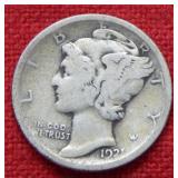 1921 Mercury Silver Dime