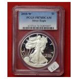 2010 W American Eagle PCGS PR70DCAM 1oz Silver