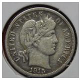 1915 Barber Silver Dime