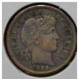1909 Barber Silver Dime