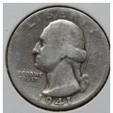 1941 D Washington Silver Quarter