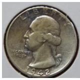1942 Washington Silver Quarter