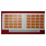 (2) Sheets US Postage 29 Cents Happy New Years