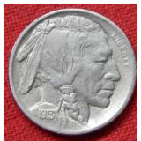 1913 S Buffalo Nickel Type I