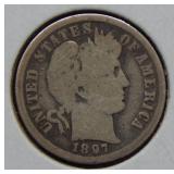 1897 O Barber Silver Dime