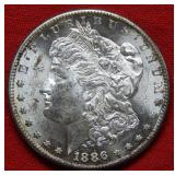 1886 S Morgan Silver Dollar