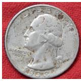 1938 S Washington Silver Quarter