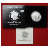 2023 Morgan Silver Dollar -- Box & COA