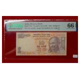 2011 India 10 Rupees PMG 66 EPQ