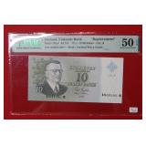 1963 Finland 10 Markkaa Replacement Note PMG 50EPQ