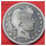 1897 S Barber Silver Quarter