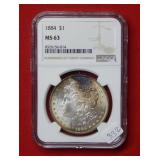 1884 Morgan Silver Dollar NGC MS63
