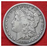 1880 CC Morgan Silver Dollar REV of 1878 CC