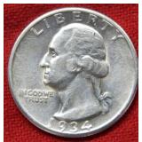 1934 D Washington Silver Quarter
