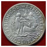 1936 Rhode Island Silver Commem Half Dollar