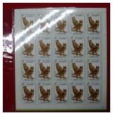 Sheet of Postage Stamps Haiti 5 Cents Great Horned