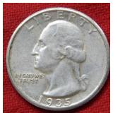 1935 S Washington Silver Quarter
