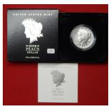 2023 Peace Silver Dollar -- Box & COA