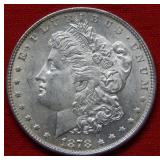 1878 Morgan Silver Dollar 7/8 Tail Feather