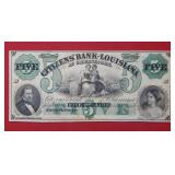 Citizens Bank of Louisiana $5 Note
