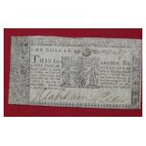 1774 Colonial $1 Note #11607