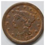 1854 Large Cent