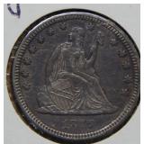 1877 Seated Liberty Silver Quarter