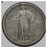 1917 Standing Liberty Silver Quarter Type 1