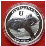 2012 Australia Dollar - Koala 1 Ounce Silver