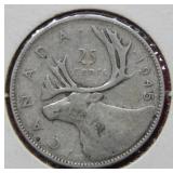 1945 Canada Silver Quarter