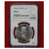1954 Canada Dollar NGC MS64