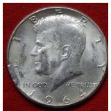 1964 Kennedy Silver Half Dollar Clip Planchet