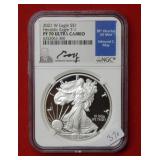 2021 W American Eagle NGC PF70 1 Ounce Silver