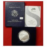 2007 W American Eagle 1 Ounce Silver Box & COA