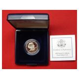 1999 Susan B Anthony Proof Dollar - Box & COA
