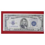1934B $5 Silver Certificate - Error