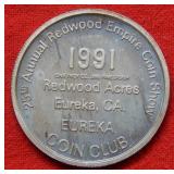 1991 Redwood Acres Eureka, CA Comm 1oz Silver