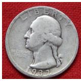 1932 D Washington Silver Quarter  -- Key Date