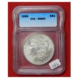1889 Morgan Silver Dollar ICG MS64